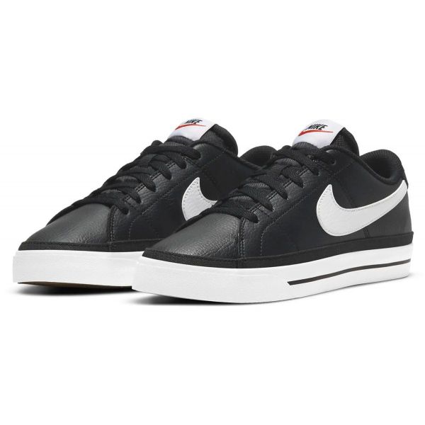 Nike leren sneakers dames zwart sale