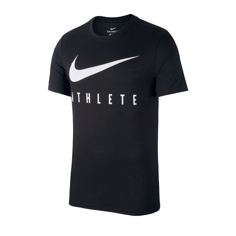 Nike Dry Tee Athlete Sportshirt Heren - Black/(White) - Maat L
